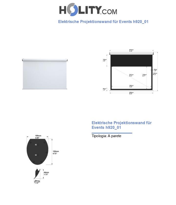 Elektrische Projektionswand für Events h920_01