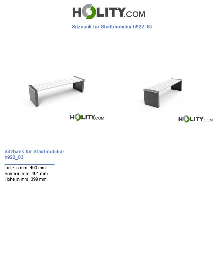 Sitzbank für Stadtmobiliar h922_03