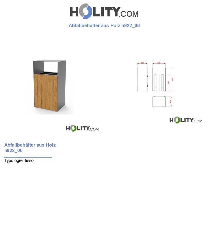 Abfallbehälter aus Holz h922_06