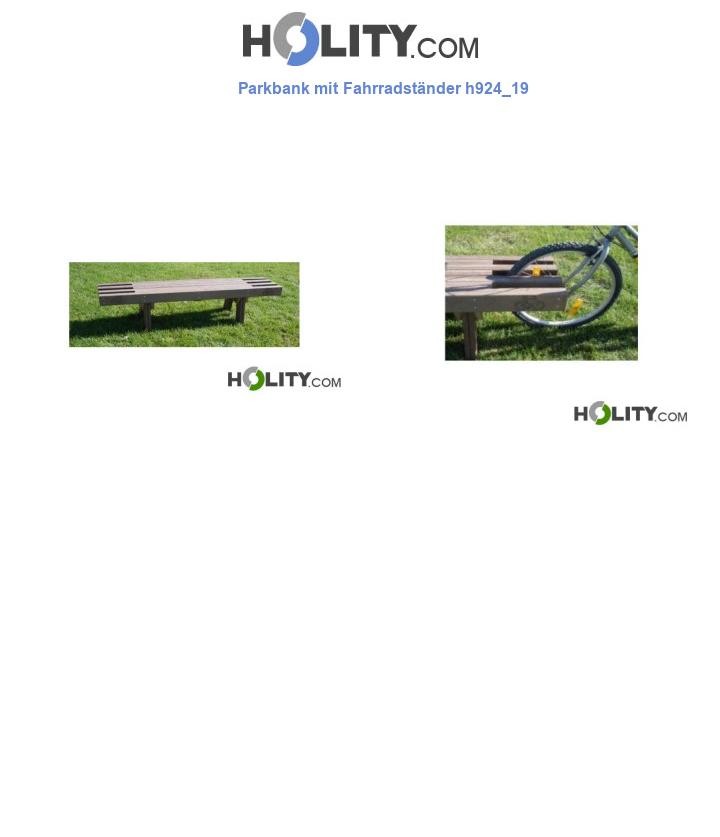 Parkbank mit Fahrradständer h924_19