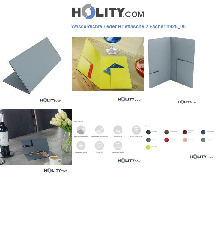 Wasserdichte Leder Brieftasche 2 Fächer h925_06