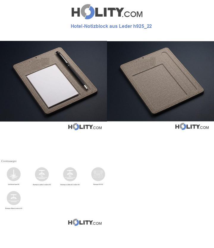 Hotel-Notizblock aus Leder h925_22