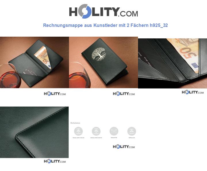 Rechnungsmappe aus Kunstleder mit 2 Fächern h925_32