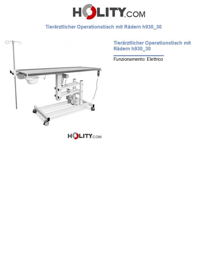 Tierärztlicher Operationstisch mit Rädern h930_30