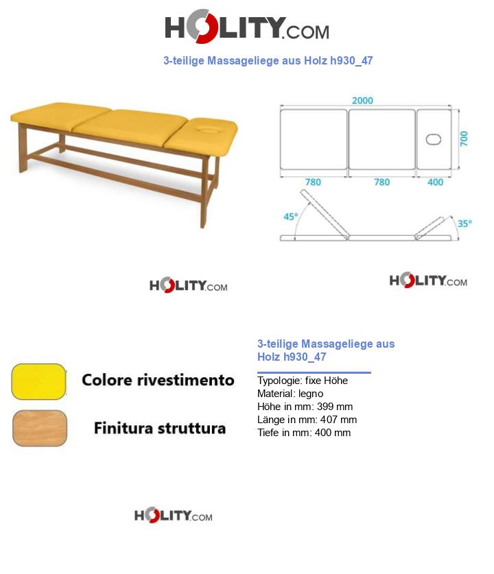 3-teilige Massageliege aus Holz h930_47