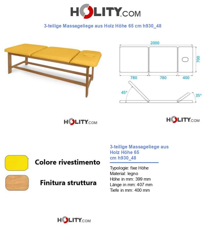 3-teilige Massageliege aus Holz Höhe 65 cm h930_48