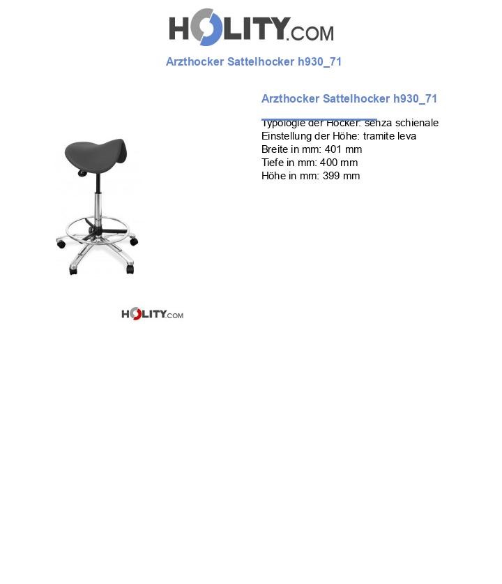 Arzthocker Sattelhocker h930_71