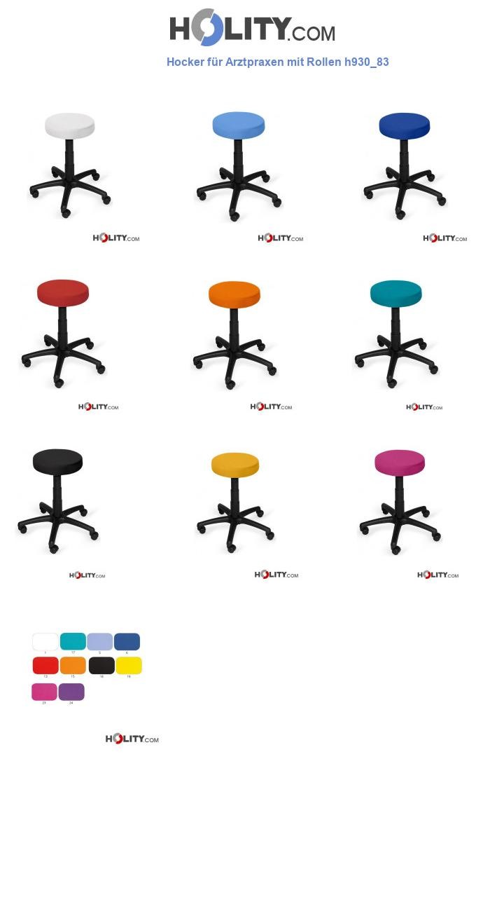 Hocker für Arztpraxen mit Rollen h930_83