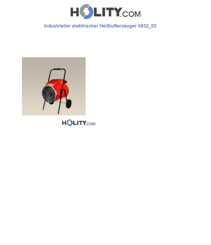 Industrieller elektrischer Heißlufterzeuger h932_02