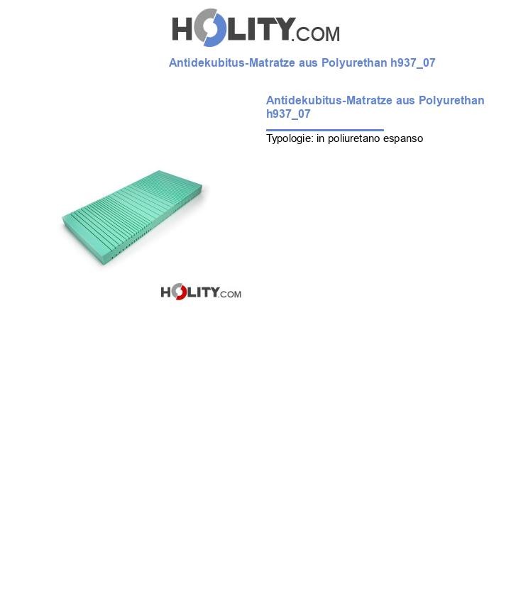 Antidekubitus-Matratze aus Polyurethan h937_07