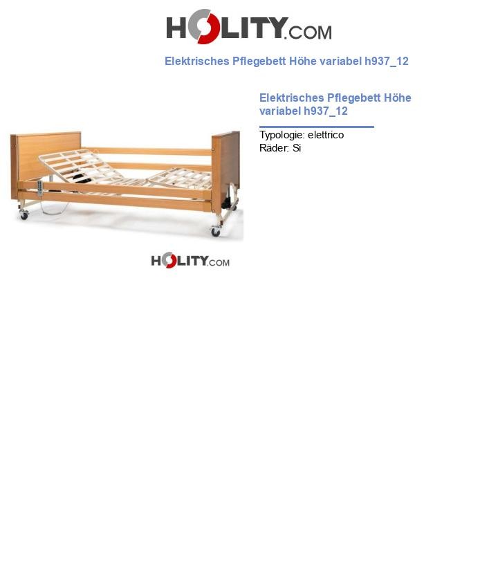 Elektrisches Pflegebett Höhe variabel h937_12