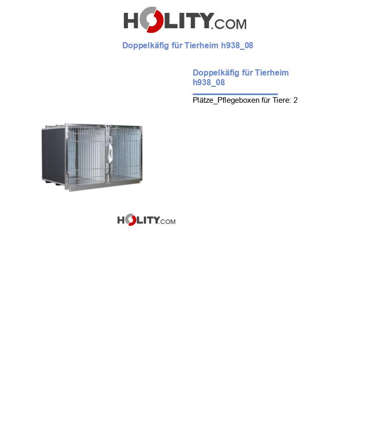 Doppelkäfig für Tierheim h938_08