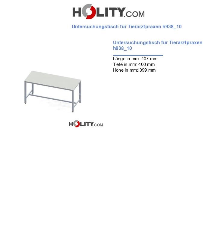 Untersuchungstisch für Tierarztpraxen h938_10