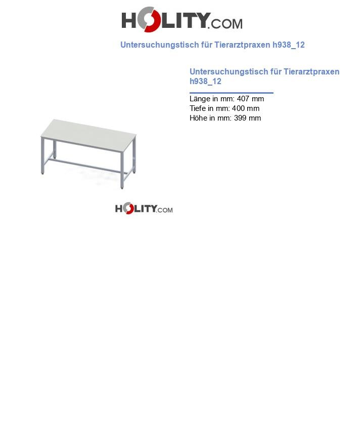 Untersuchungstisch für Tierarztpraxen h938_12