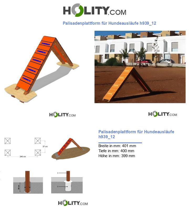 Palisadenplattform für Hundeausläufe h939_12