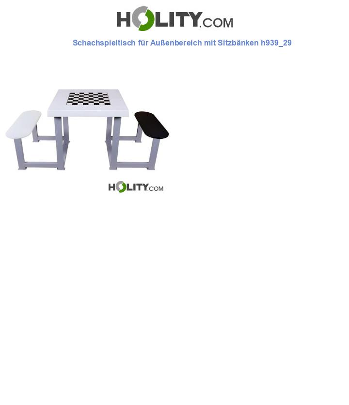 Schachspieltisch für Außenbereich mit Sitzbänken h939_29