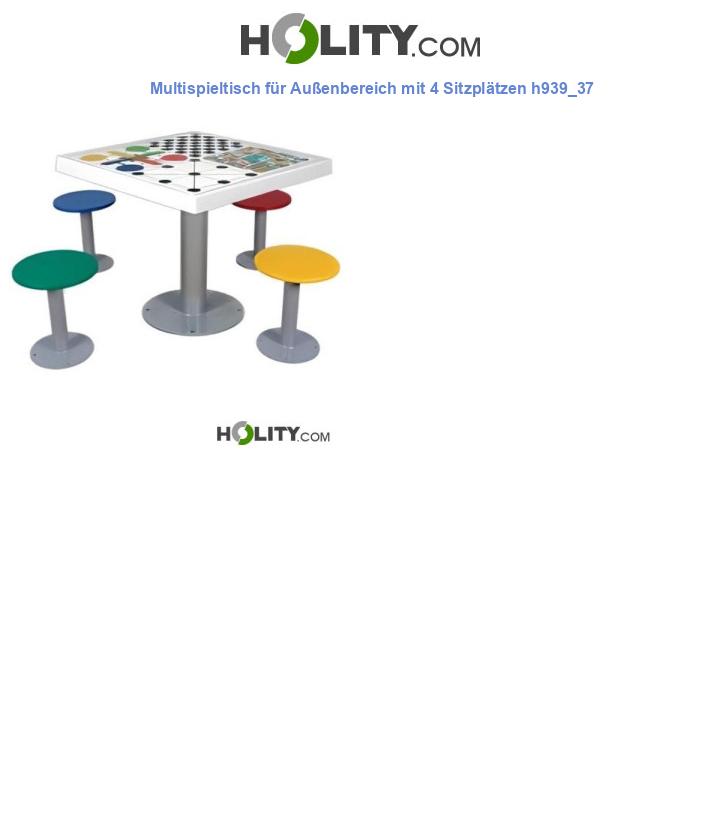 Multispieltisch für Außenbereich mit 4 Sitzplätzen h939_37