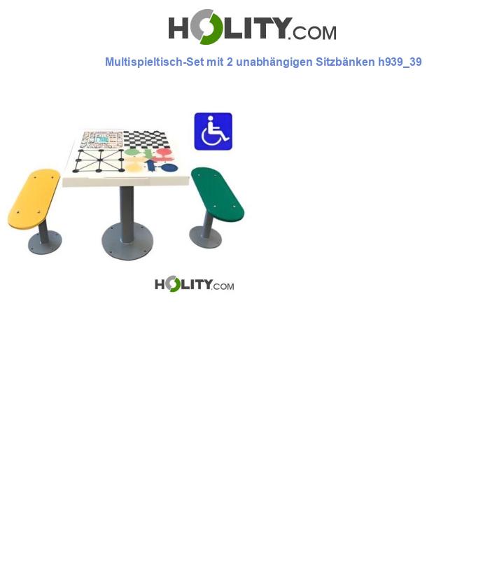 Multispieltisch-Set mit 2 unabhängigen Sitzbänken h939_39