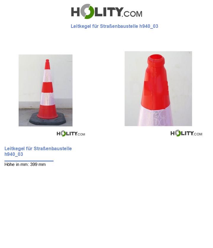 Leitkegel für Straßenbaustelle h940_03