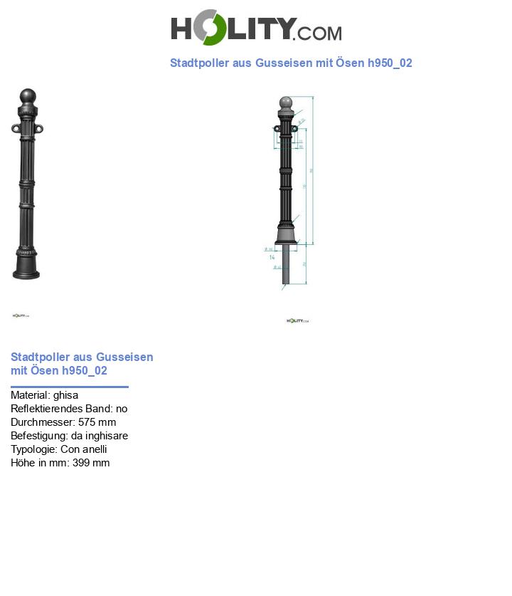 Stadtpoller aus Gusseisen mit Ösen h950_02