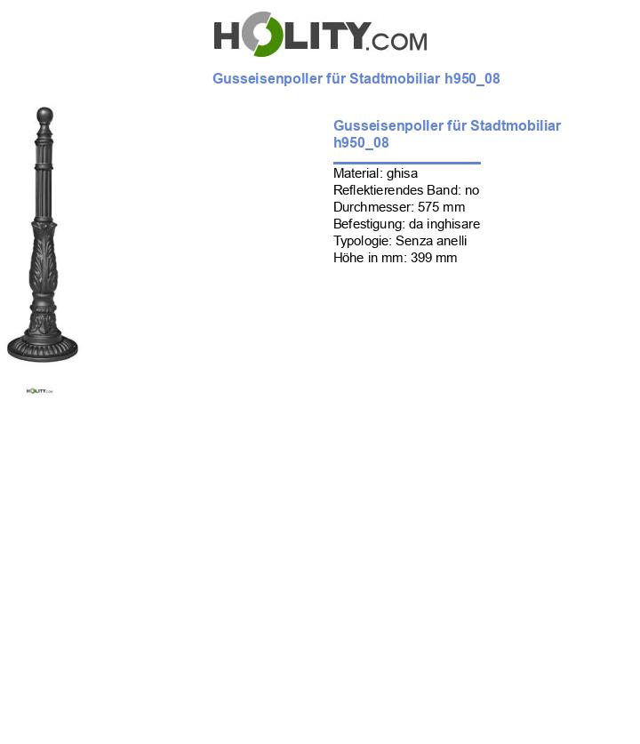 Gusseisenpoller für Stadtmobiliar h950_08