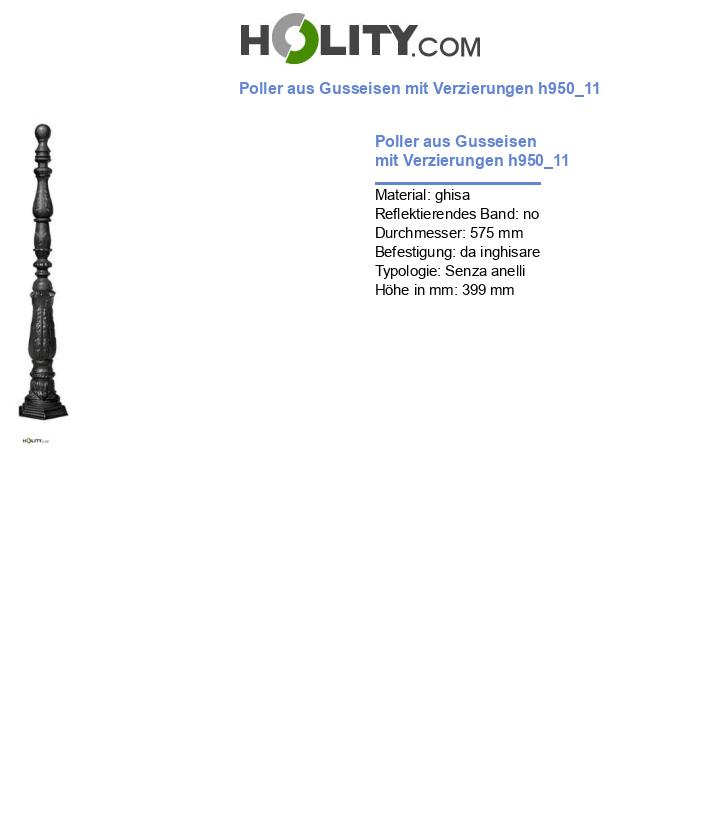 Poller aus Gusseisen mit Verzierungen h950_11
