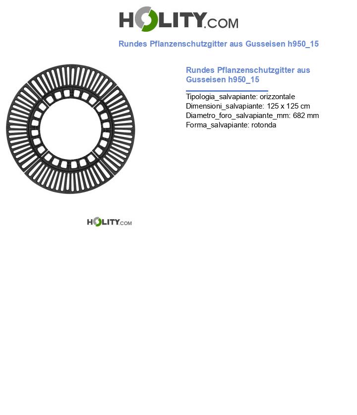Rundes Pflanzenschutzgitter aus Gusseisen h950_15