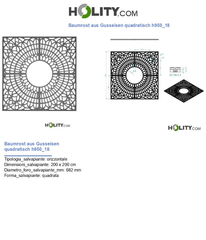 Baumrost aus Gusseisen quadratisch h950_18