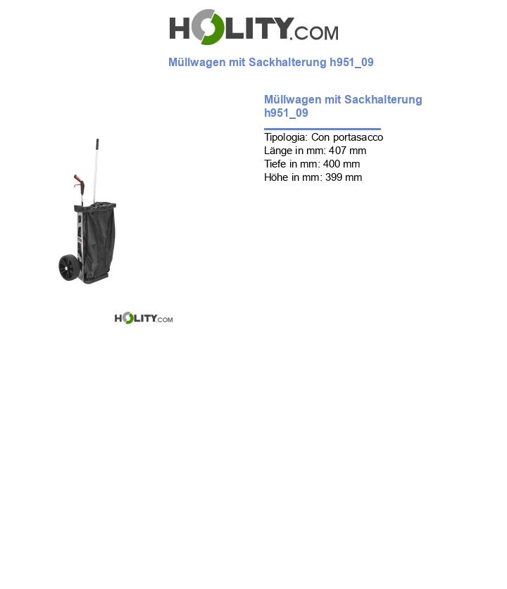 Müllwagen mit Sackhalterung h951_09