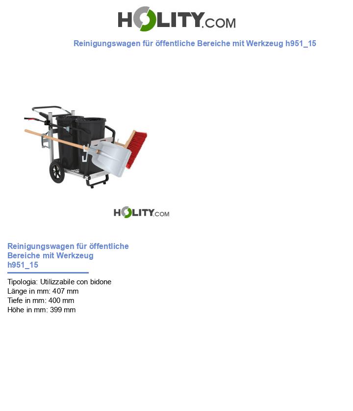 Reinigungswagen für öffentliche Bereiche mit Werkzeug h951_15