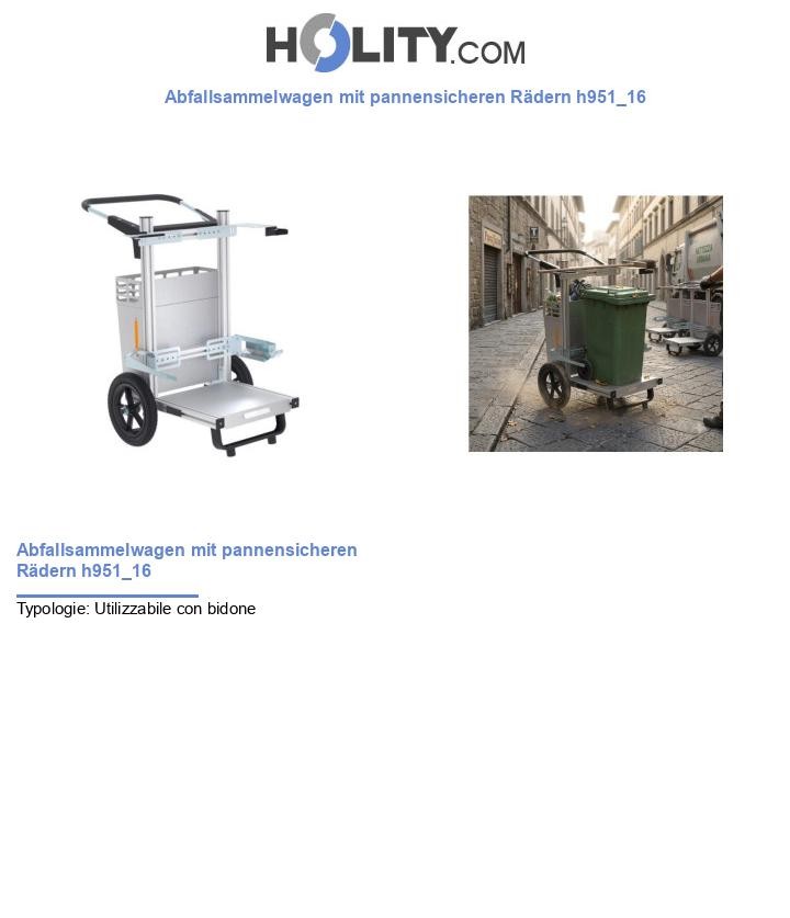Abfallsammelwagen mit pannensicheren Rädern h951_16