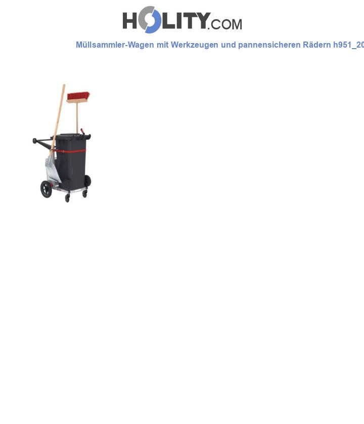 Müllsammler-Wagen mit Werkzeugen und pannensicheren Rädern h951_20