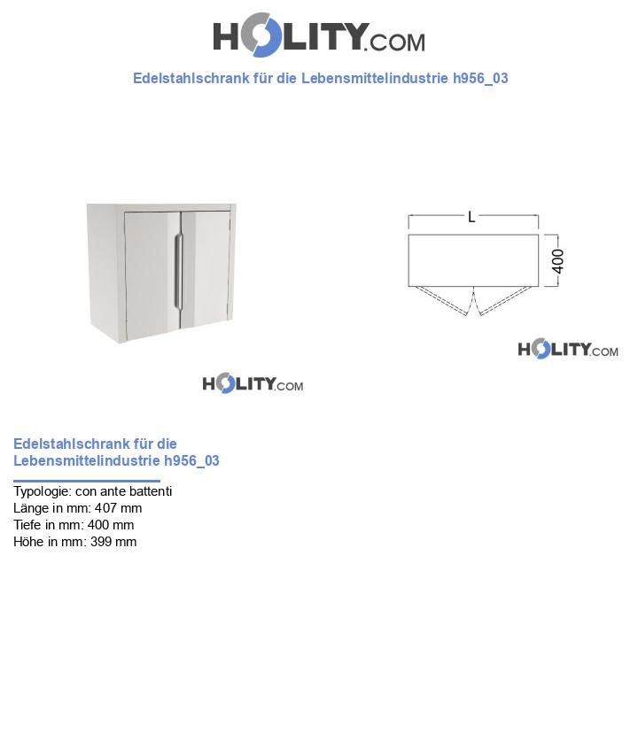 Edelstahlschrank für die Lebensmittelindustrie h956_03