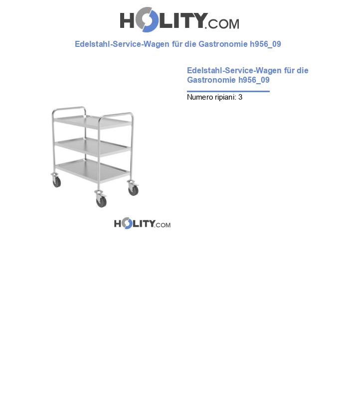 Edelstahl-Service-Wagen für die Gastronomie h956_09