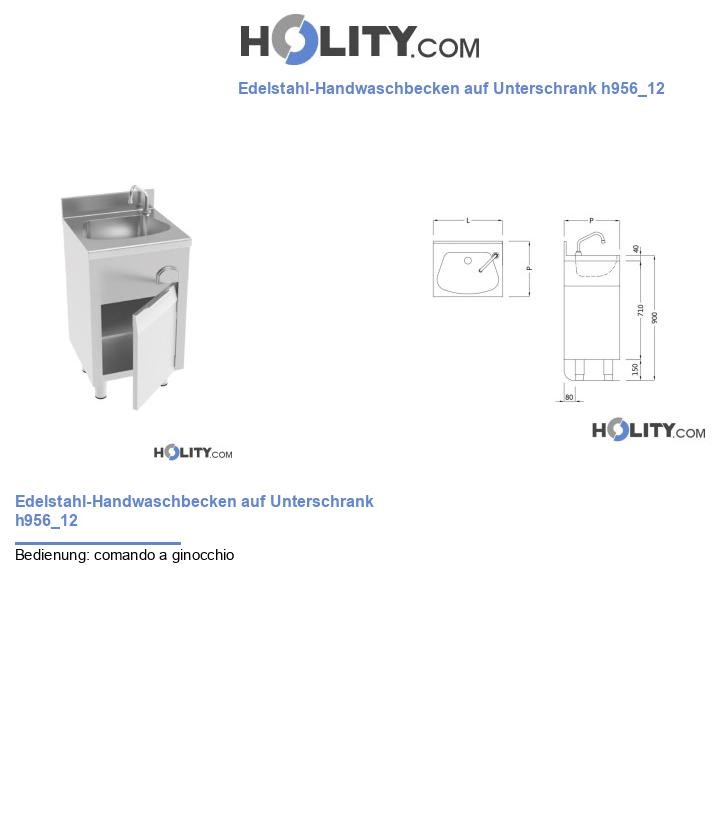 Edelstahl-Handwaschbecken auf Unterschrank h956_12