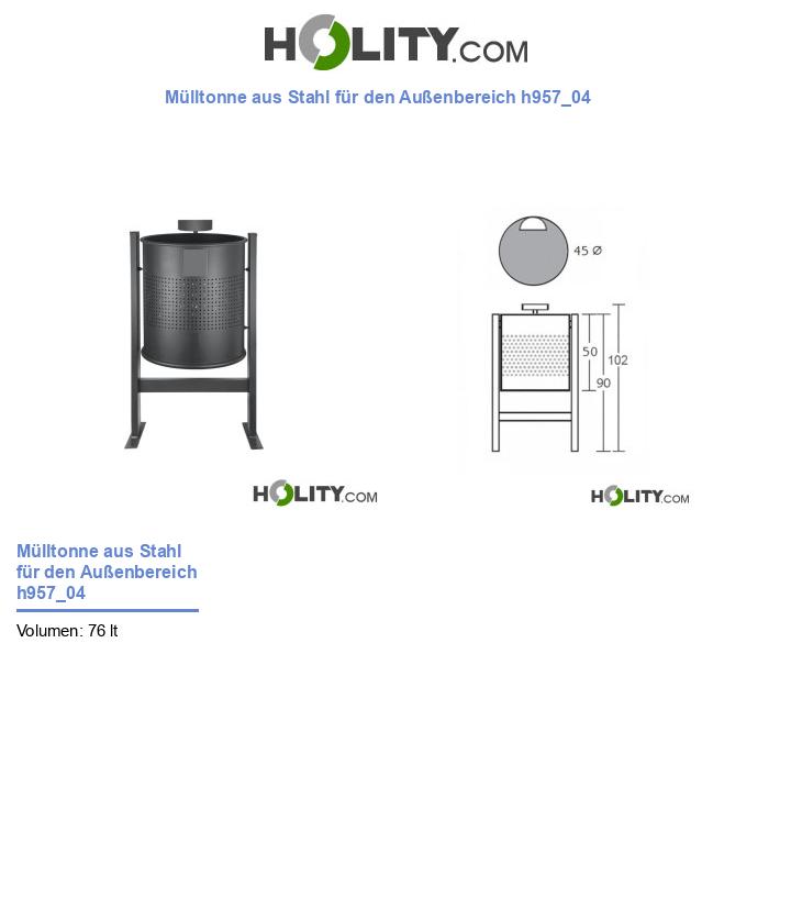 Mülltonne aus Stahl für den Außenbereich h957_04