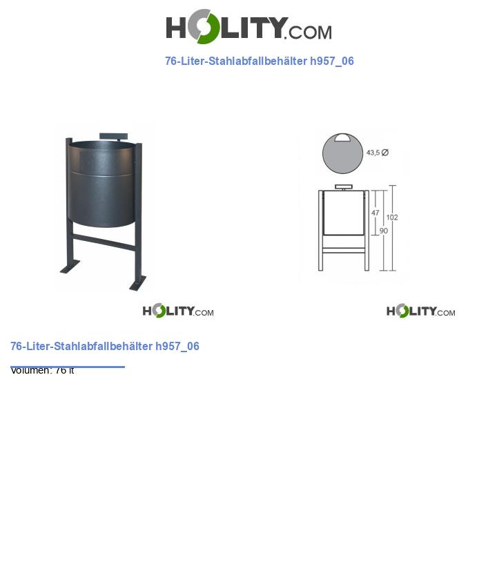 76-Liter-Stahlabfallbehälter h957_06