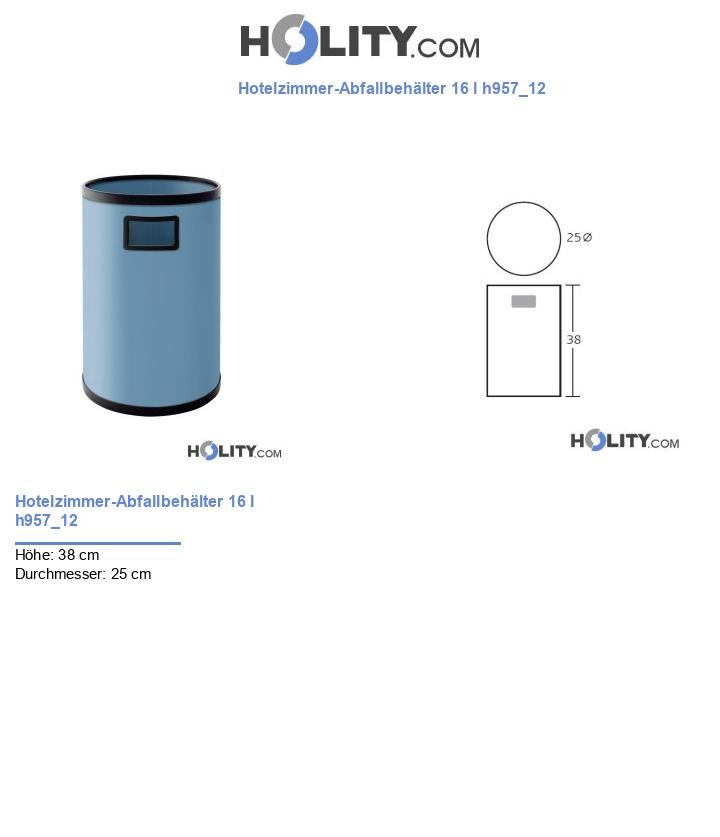 Hotelzimmer-Abfallbehälter 16 l h957_12