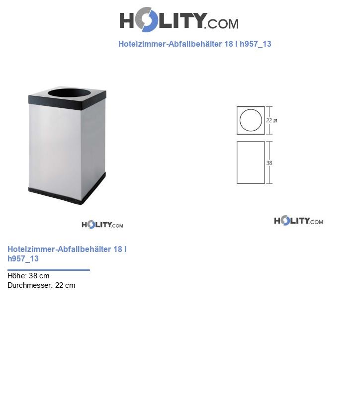 Hotelzimmer-Abfallbehälter 18 l h957_13