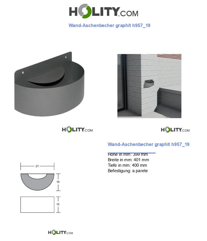 Wand-Aschenbecher graphit h957_19