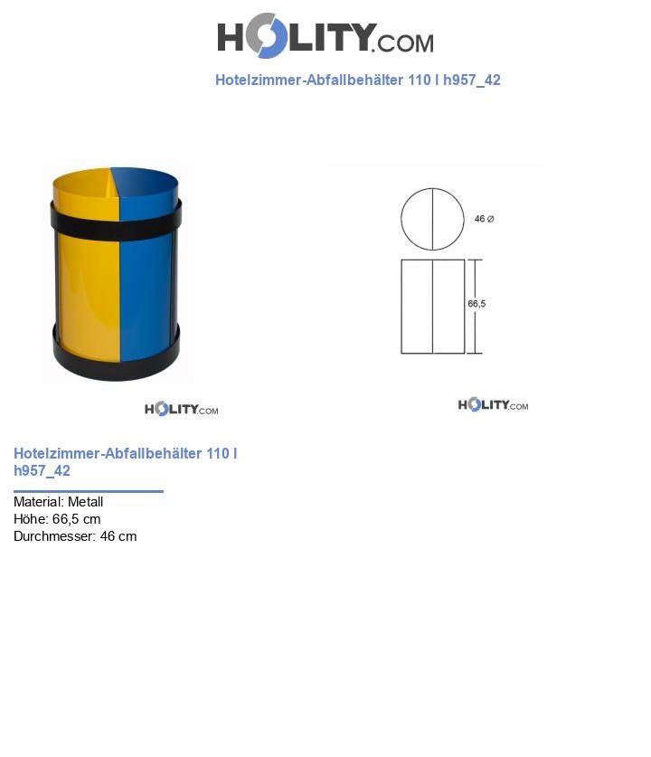 Hotelzimmer-Abfallbehälter 110 l h957_42