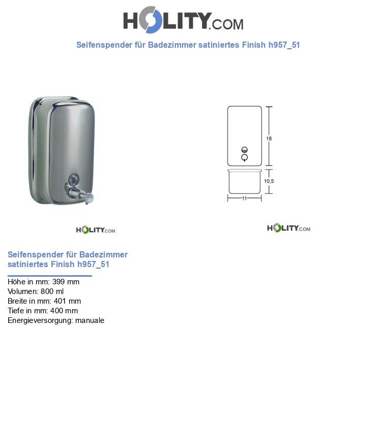 Seifenspender für Badezimmer satiniertes Finish h957_51