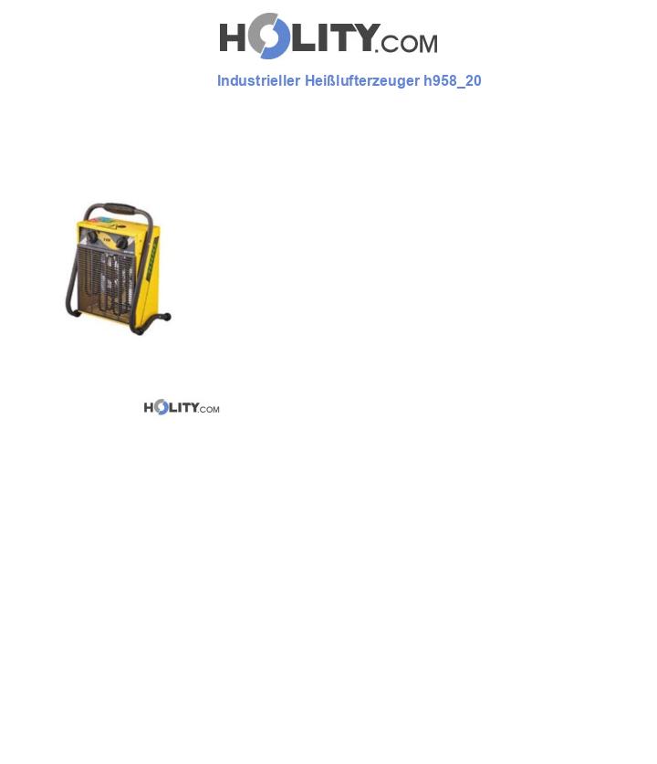 Industrieller Heißlufterzeuger h958_20