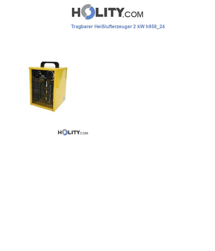 Tragbarer Heißlufterzeuger 2 kW h958_24