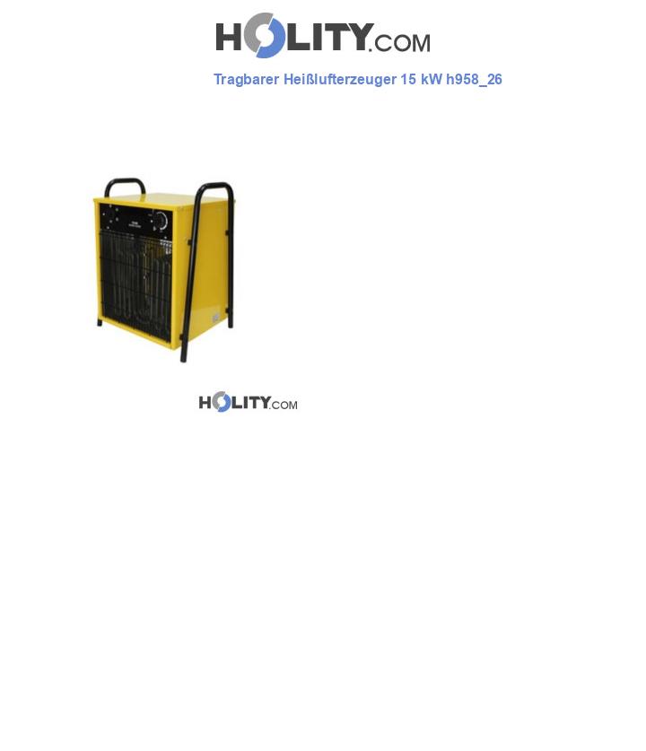 Tragbarer Heißlufterzeuger 15 kW h958_26