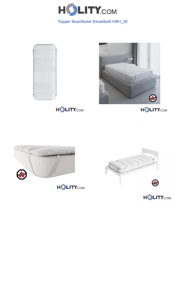 Topper feuerfester Einzelbett h961_02
