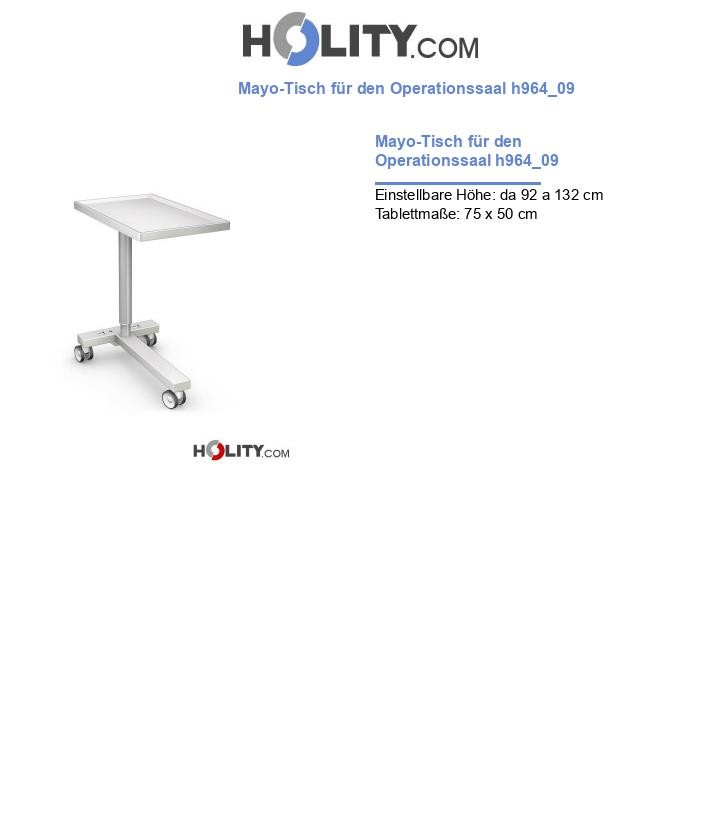 Mayo-Tisch für den Operationssaal h964_09