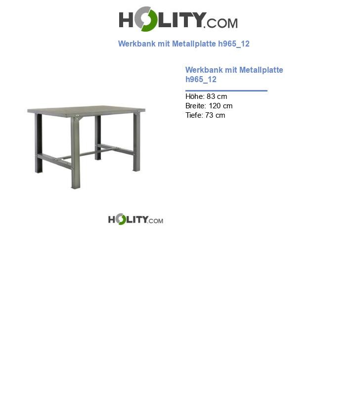 Werkbank mit Metallplatte h965_12