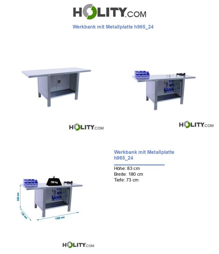 Werkbank mit Metallplatte h965_24