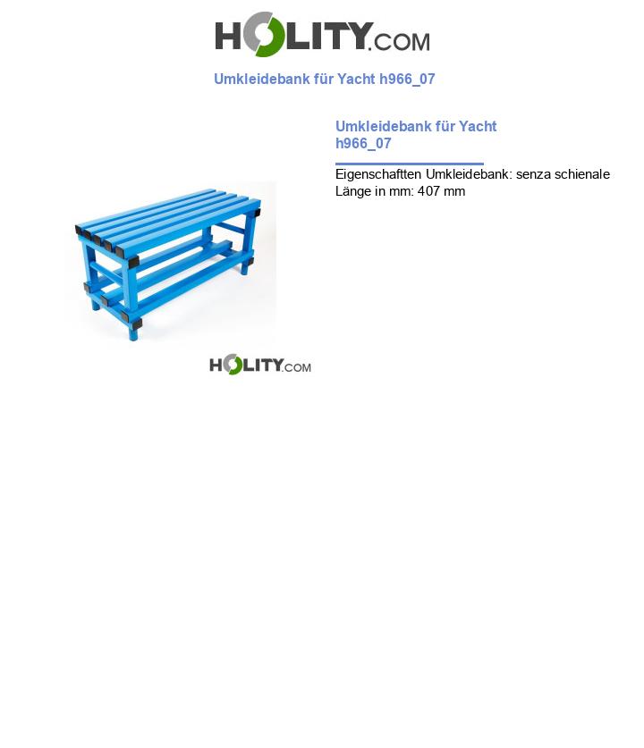 Umkleidebank für Yacht h966_07